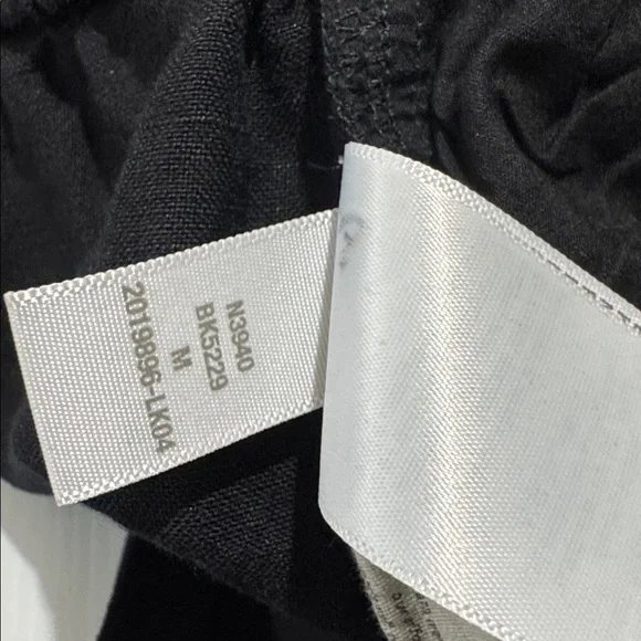 Madewell Black Breezewoven Pull-On High-Rise Straight Linen Blend Pants - Medium - Picture 11 of 11